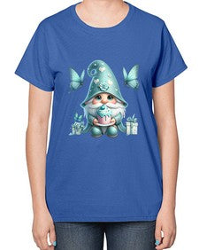 gnome with butterfly 10# - gnome-  Ladies T-Shirt