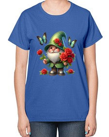 gnome with butterfly 11# - gnome-  Ladies T-Shirt