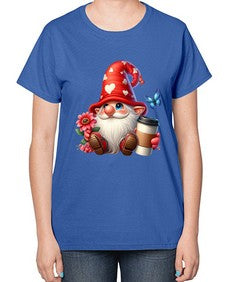 gnome with butterfly 12# - gnome-  Ladies T-Shirt