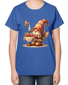 gnome with butterfly 21# - gnome-  Ladies T-Shirt