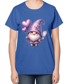 gnome with butterfly 25# - gnome-  Ladies T-Shirt
