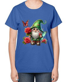 gnome with butterfly 26# - gnome-  Ladies T-Shirt