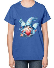 gnome with butterfly 28# - gnome-  Ladies T-Shirt