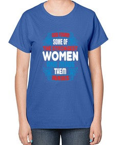 god found the strongest Style 824# - nurse-  Ladies T-Shirt