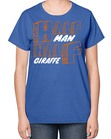 half man half giraffe - giraffee-  Ladies T-Shirt