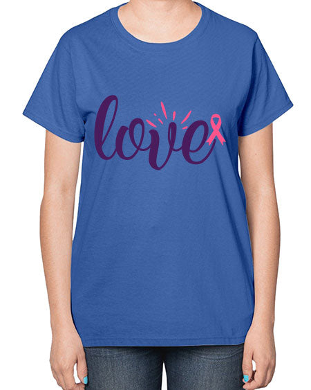 love Style 7# - breast cancer-  Ladies T-Shirt