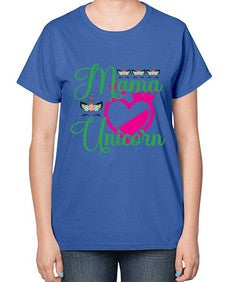 mama unicorn 292# - unicorn-  Ladies T-Shirt