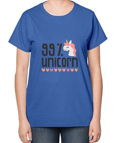 ninety nine percents unicorn 6879# - unicorn-  Ladies T-Shirt