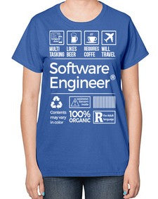 software engineer 1409# - engineer-  Ladies T-Shirt
