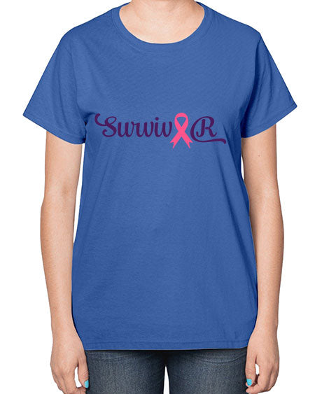 survivor Style 3# - breast cancer-  Ladies T-Shirt