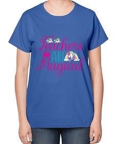 teachers are magical 429# - unicorn-  Ladies T-Shirt