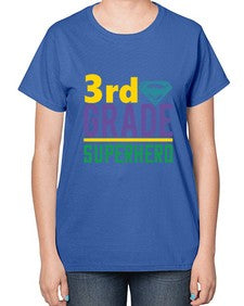 third Grade Superhero 976# - third grade-  Ladies T-Shirt