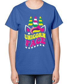 unicorn face 459# - unicorn-  Ladies T-Shirt
