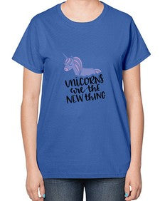 unicorns are the new thing 531# - unicorn-  Ladies T-Shirt