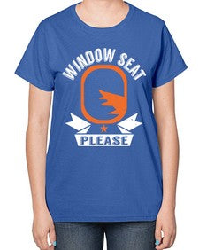 window seat please  51# - airplane-  Ladies T-Shirt