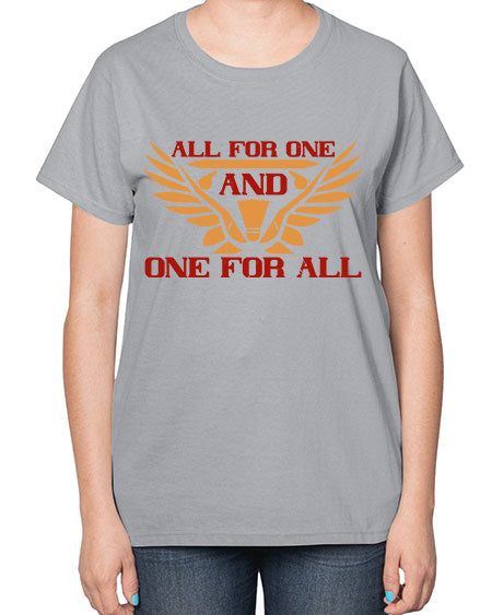 All for one and one for all 2360# - badminton-  Ladies T-Shirt