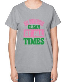 All surfaces clean at all times Style 37# - cleaner-  Ladies T-Shirt
