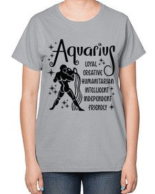Aquarius 64# - aquarius-  Ladies T-Shirt