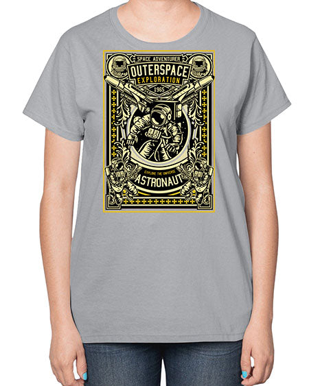 Astronaut Outerspace Exploration 36# - space-  Ladies T-Shirt