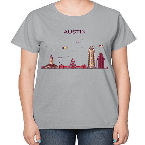 AustinTX 382# - cities-  Ladies T-Shirt
