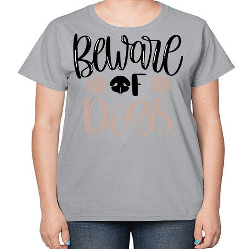 Beware Of Dogs Style 33# - dogs-  Ladies T-Shirt