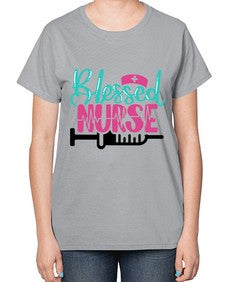 Blessed Nurse Style Style 628# - nurse-  Ladies T-Shirt