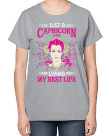 Capricorn chick 193# - capricorn-  Ladies T-Shirt