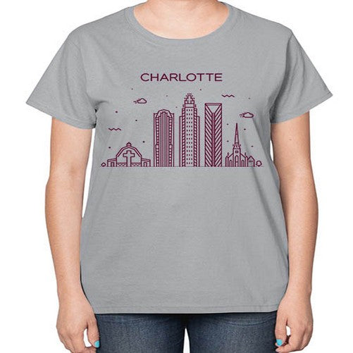 CharlotteNC 558# - cities-  Ladies T-Shirt