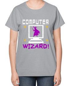 Computer wizard 52# - computer-  Ladies T-Shirt