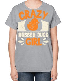 Crazy Rubber Duck Girl Style 4# - ducks-  Ladies T-Shirt
