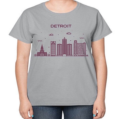 DetroitMI 663# - cities-  Ladies T-Shirt