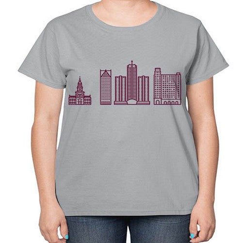 DetroitMI 664# - cities-  Ladies T-Shirt