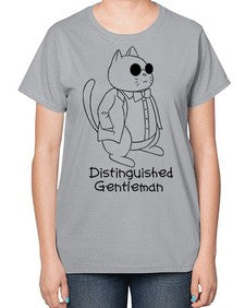 Distinguished Gentleman - cats-  Ladies T-Shirt