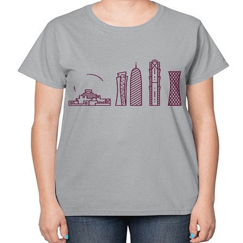 Doha 672# - cities-  Ladies T-Shirt