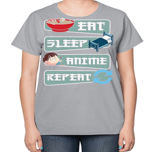 Eat Sleep Anime Repeat Anime Manga 227# - anime-  Ladies T-Shirt