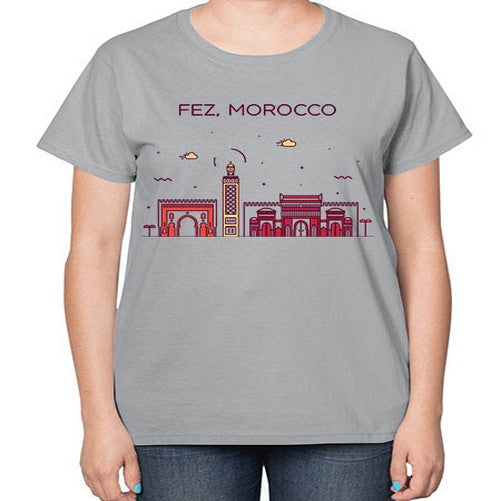 Fez 720# - cities-  Ladies T-Shirt