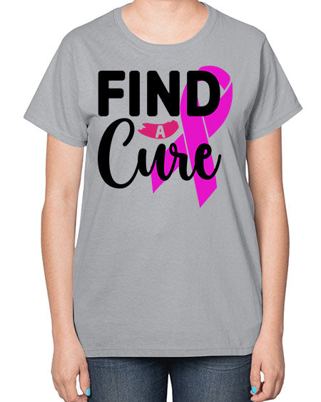 Find a Cure 26# - breast cancer-  Ladies T-Shirt
