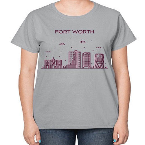 FortWorth 738# - cities-  Ladies T-Shirt