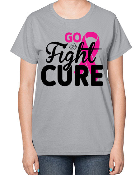 Go Fight Cure 23# - breast cancer-  Ladies T-Shirt