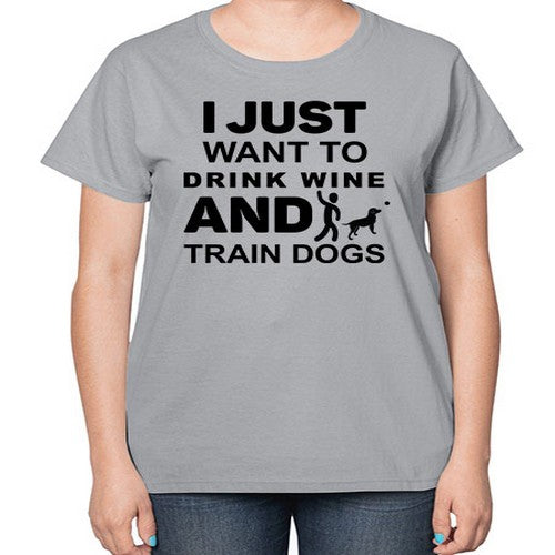 I Just Want to Drink Style 43# - dogs-  Ladies T-Shirt