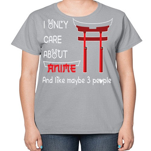 I Only Care About Anime Anime 240# - anime-  Ladies T-Shirt