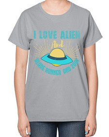 I love alien and blade runner 18# - ufo-  Ladies T-Shirt