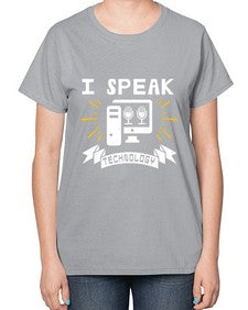 I speak technology 37# - computer-  Ladies T-Shirt