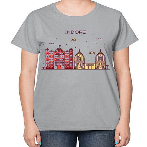 Indore 953# - cities-  Ladies T-Shirt