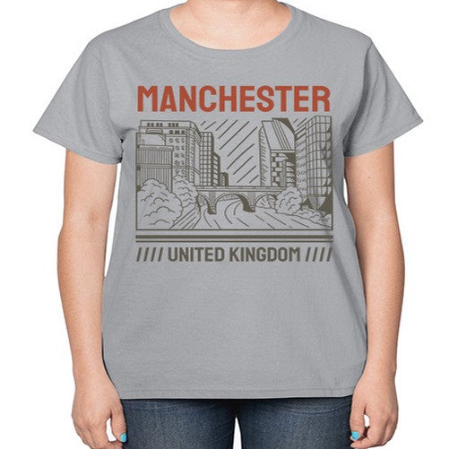 Manchester 1228# - cities-  Ladies T-Shirt