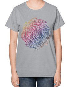 Mandala Dream Rainbow Glitter 760# - mandala-  Ladies T-Shirt