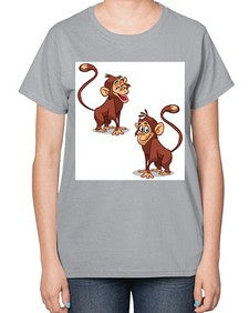 Monkey 175# - cartoon general-  Ladies T-Shirt