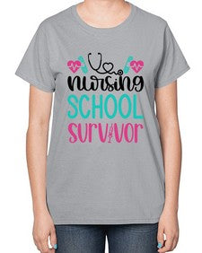 Nursing School Survivor Style Style 1279# - nurse-  Ladies T-Shirt