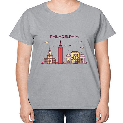 Philadelphia 1605# - cities-  Ladies T-Shirt