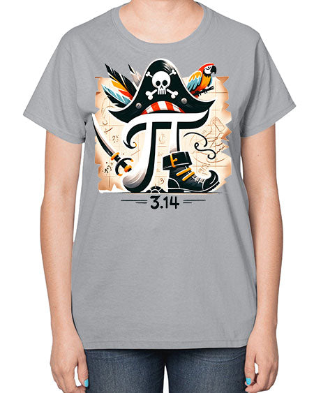 Pirate Pi Day Sublimation Design 39# - pi-  Ladies T-Shirt